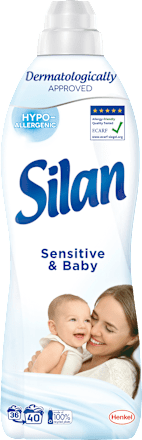 Омекотител за пране Sensitive & Baby, 40 пранета Silan