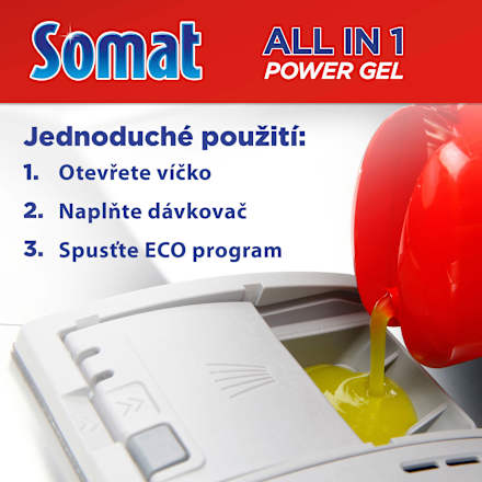 All in 1 gel do myčky Lemon & Lime 2x720 ml Somat