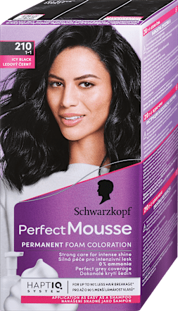 Trajna barva za lase 210 Ledeno črna Schwarzkopf Perfect Mousse