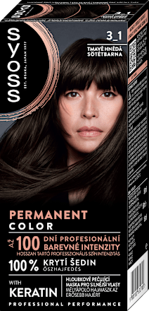 Farba na vlasy Permanent Color - 3-1 tmavohnedá syoss