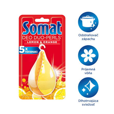Osviežovač do umývačky riadu Deo Perls Lemon Somat