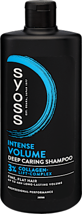 Sampon Intense Volume, vékonyszálú, gyenge hajra  syoss