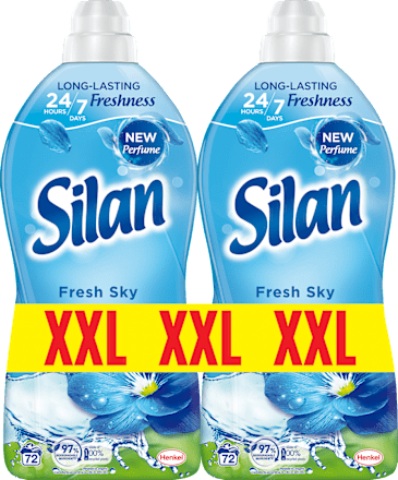 Fresh Sky omekšivač za rublje, 2 x 1,672 l, 2 x 72 pranja Silan