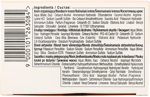 Krem koloryzujący L9 Rozjaśniacz do włosów Schwarzkopf GLISS