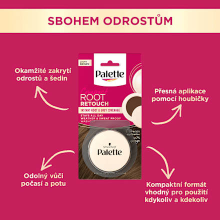 Palette Root Retouch víceúčelový kompaktní pudr světle hnědý Palette