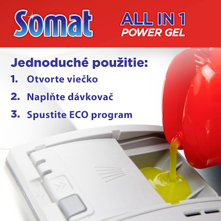 Gél do umývačky riadu All in 1 Lemon & Lime Somat