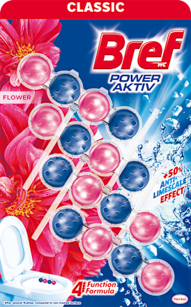 Power Aktiv wc tisztító blokk Flower (4 x 50g) Bref