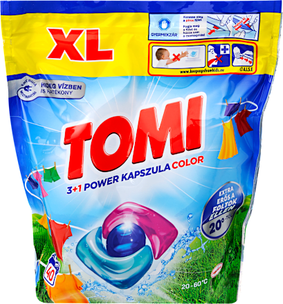 Mosógél kapszula színes ruhákhoz 40 mosás Tomi