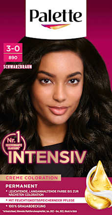 Intensiv-Creme-Coloration 890 Schwarzbraun Palette Intensive Color Creme