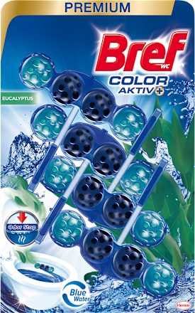 Tuhý WC blok Premium Color Aktiv+ Eucalyptus Bref