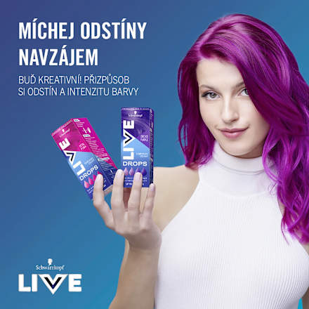 LIVE Drops barva na vlasy Orchid Purple Schwarzkopf LIVE