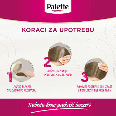 Root Retouch puder za prekrivanje izrasta – 1-0 crna Palette Intensive Color Creme