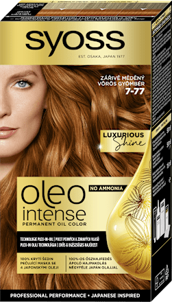 barva na vlasy Zářivě Měděný 7-77 Syoss Oleo Intense