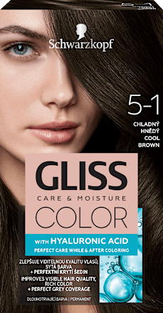 Farba na vlasy - 5-1 chladný hnedý Schwarzkopf Gliss Color