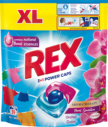 Капсули за цветно пране Orchid, 39 пранета Rex