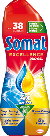 Excellence Duo Gel za strojno pranje posuđa Lemon Somat