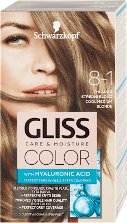 Barva za lase 8-1 Hladna Srednje Blond Schwarzkopf Gliss Color