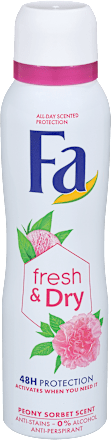Dezodorant v spreju Fresh & Dry Peony Sorbet  Fa