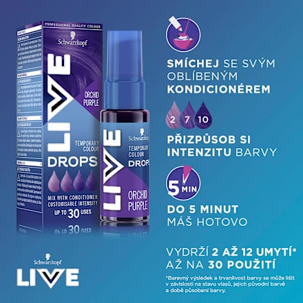 LIVE Drops barva na vlasy Orchid Purple Schwarzkopf LIVE