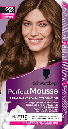 Боя за коса без амоняк - Nr. 665 (6-65) Шоколадов карамел Schwarzkopf Perfect Mousse