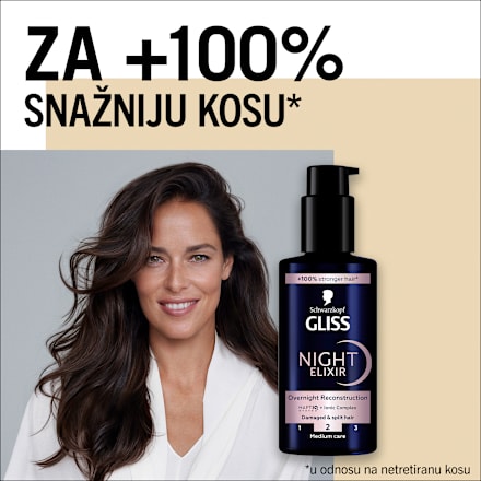 Night Elixir serum za kosu – Overnight Reconstruction Schwarzkopf GLISS