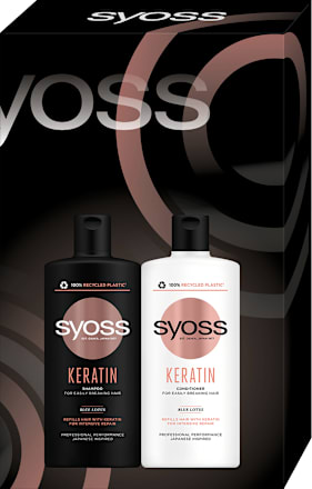 Комплект Keratin- Шампоан за коса, 440ml + Балсам за коса, 440ml syoss