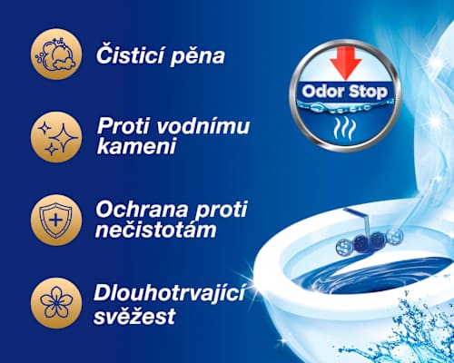 WC blok Color Aktiv s vůní čerstvých květin 4x50 g Bref