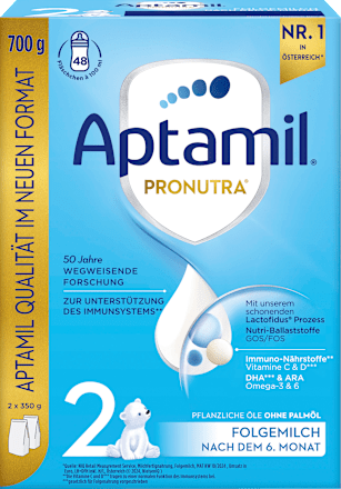Folgemilch 2 Pronutra nach dem 6. Monat Aptamil