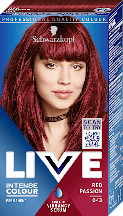 LIVE Intense Colour barva na vlasy 043 Vášnivá červená Schwarzkopf LIVE