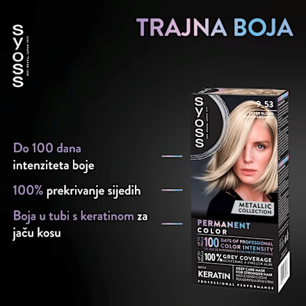 Luminous Metallic boja za kosu – 9_53 Silver Blush  syoss