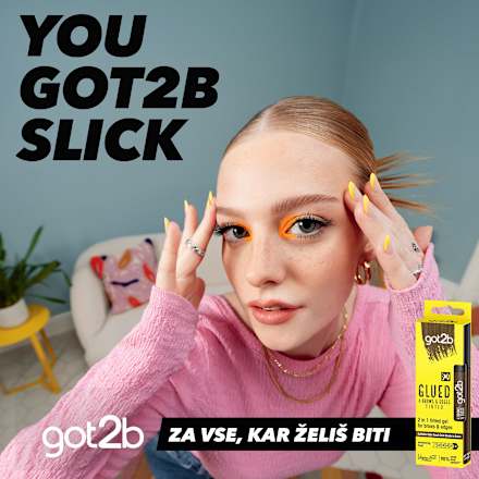 Gel za oblikovanje obrvi in mladih laskov Tinted Glued got2b