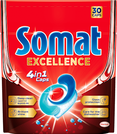 Kapsule za strojno pomivanje posode 4 v 1 EXCELLENCE Somat