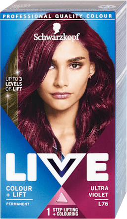Farba na vlasy Colour + Lift - L76 ultra fialová Schwarzkopf LIVE