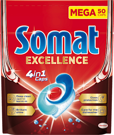 Excellence 4in1 tablete za strojno pranje posuđa Somat