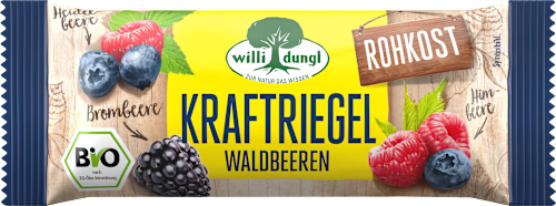 Rohkostriegel Bio Kraftriegel Waldbeeren willi dungl
