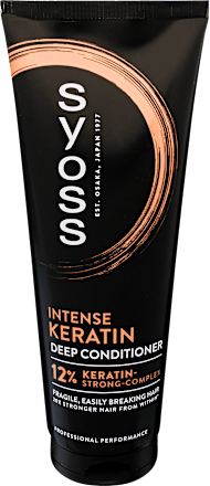 Mélykondicionáló hajbalzsam Intense Keratin, gyenge és töredezésre hajlamos hajra syoss