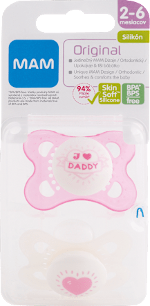 Silikónový cumlík Original - dievča 2-6 m mam