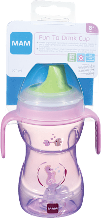 Steklenička za pitje, Fun to Drink Cup, 8m+, več različic mam