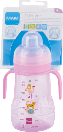 Detská fľaša na učenie s náustkom Trainer+ - 4m+ mam