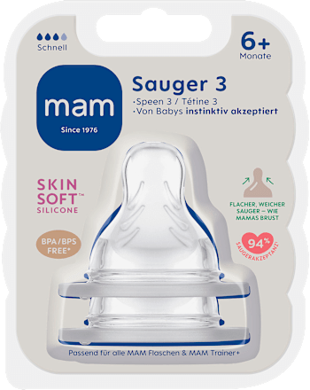 Tettarella in silicone Skin Soft 6+m mam