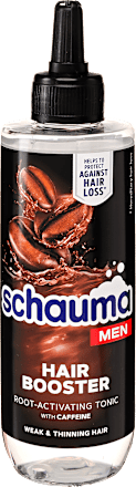 Koffeines hajtonik Hair Booster férfiaknak, gyenge és vékonyszálú hajra schauma