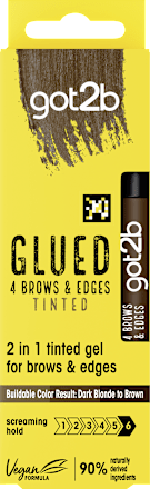 Gel za oblikovanje obrvi in mladih laskov Tinted Glued got2b