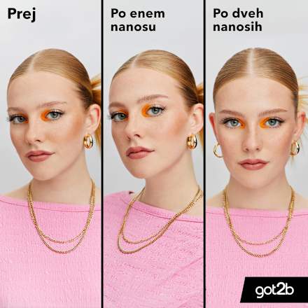 Gel za oblikovanje obrvi in mladih laskov Tinted Glued got2b