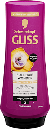 Hajbalzsam Full Hair Wonder, töredező és gyenge hajra Schwarzkopf GLISS
