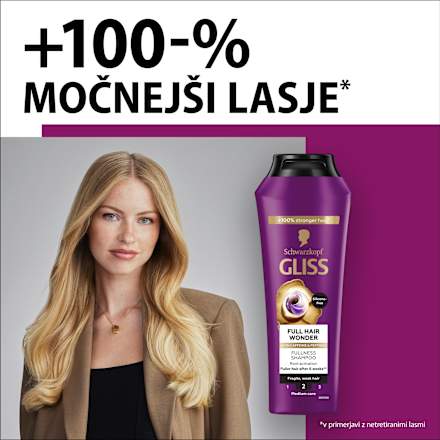 Šampon za lase Full Hair Wonder Schwarzkopf GLISS