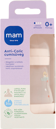 Anti Colic cumisüveg 160 ml, újszülött kortól, többféle mam