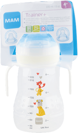 Detská fľaša na učenie s náustkom Trainer+ - 4m+ mam