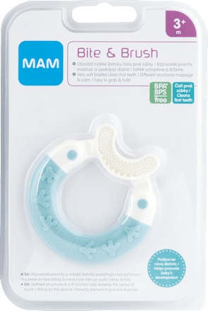 Prvé hryzadlo Bite & Brush - 3m+ mam