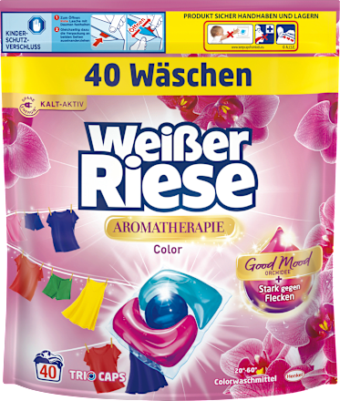 Colorwaschmittel Caps Aromatherapie Orchidee Weißer Riese