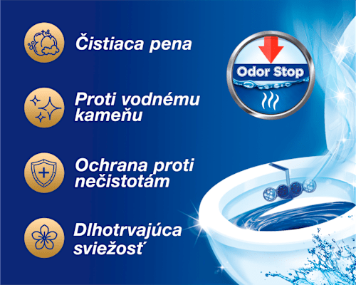 Tuhý WC blok Premium Color Aktiv+ Flower Bref